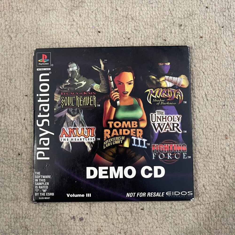 New Playstation 1 PS1 Eidos Vol 3 Kain Soul Reaver Tomb Raider Unholy War Demo C